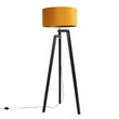 Tripod-Floor-Lamp-Black-with-Yellow-Lampshade-and-Gold-50-cm---Puros