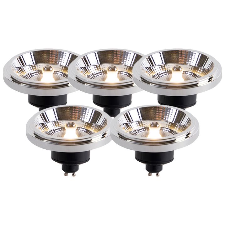 Комплект от 5 димируеми LED крушки GU10 AR111 11W 810lm 2700K