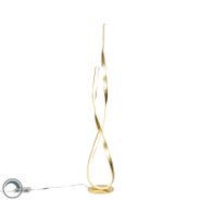 Design-gulvlampe-guld-inkl.-LED-og-lysdæmper---Belinda
