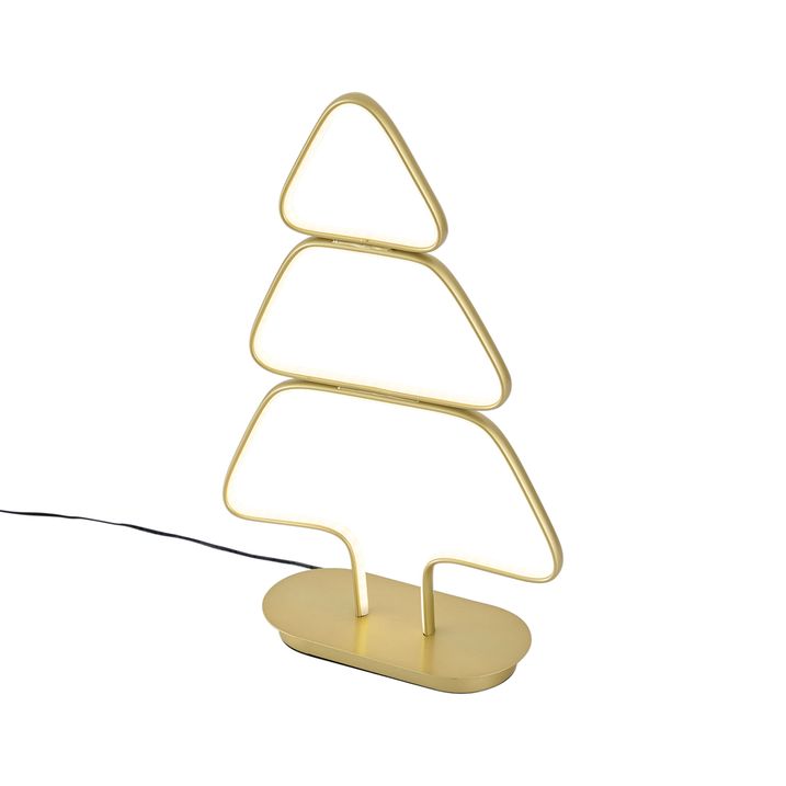 Lampe de table de Noël Sapin doré avec LED intégrée - Arbre