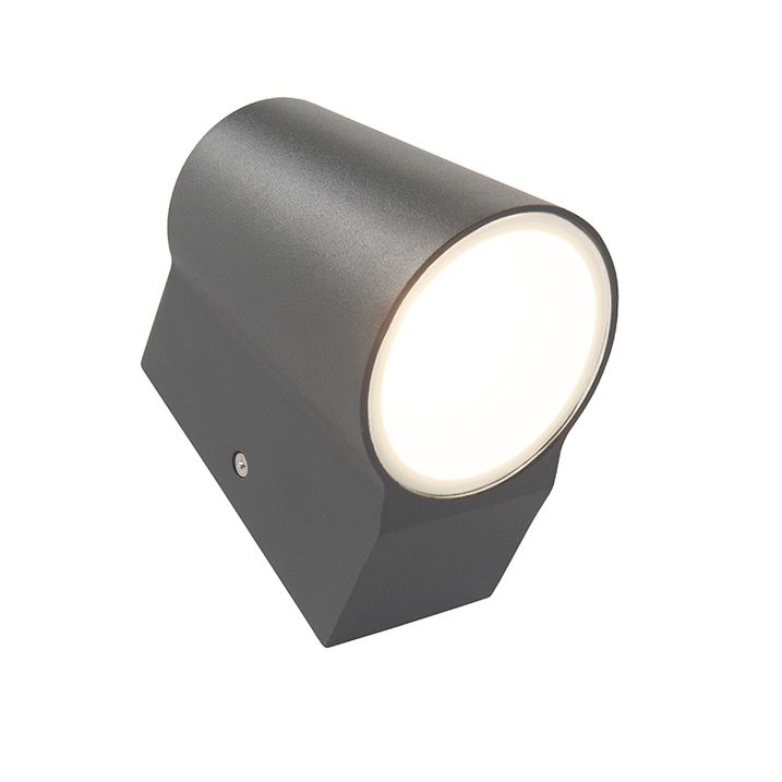 Nowoczesna lampa zewnętrzna antracytowa w komplecie z LED z czujnikiem zmierzchu - Uma