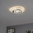Designerska-lampa-sufitowa-biała-z-ciemnoszarym-organicznym-kształtem-z-LED-z-możliwością-ściemniania---Taylor