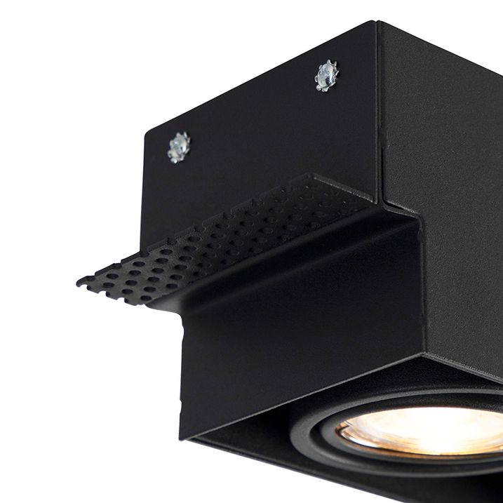 Einbau-Strahler schwarz schwenk- und drehbar trimless 3-Licht - Oneon