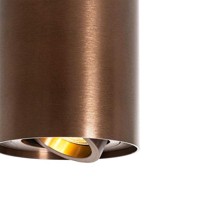 Pametni stropni reflektor temno bronast vrtljiv in nagiben vklj. Wifi GU10 50mm - Rondoo Up