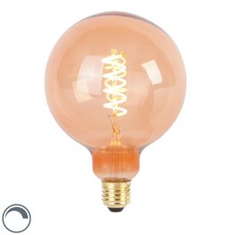 E27 Hämardatav LED-spiraalhõõgniidi pirn G125 roosa 4W 180lm 2100K