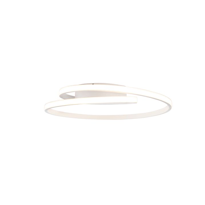 Designové stropní svítidlo bílé vč. LED 3-stupňový stmívač - Krula
