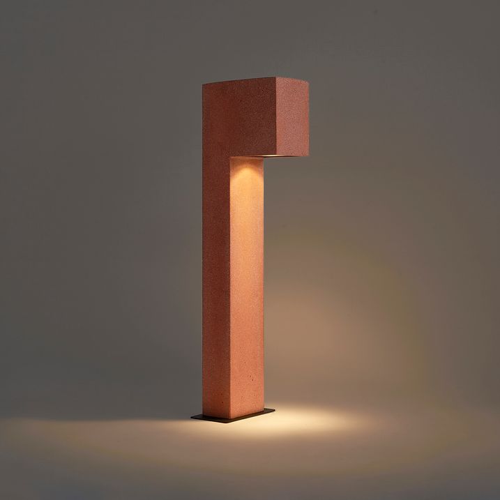 Moderna vanjska stubna svjetiljka terakota 65cm IP44 - Pompei