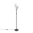 Moderná-stojaca-lampa-čierna-s-opálovým-sklom-5-svetlo---Atény