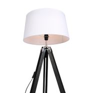Grīdas-lampa-statīvs-melna-ar-abažūru-45cm-lina-balta