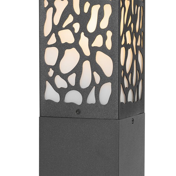 Smarte Aussenleuchte Pollerleuchte schwarz 60 cm IP44 inkl. Wifi ST64 - Nicole