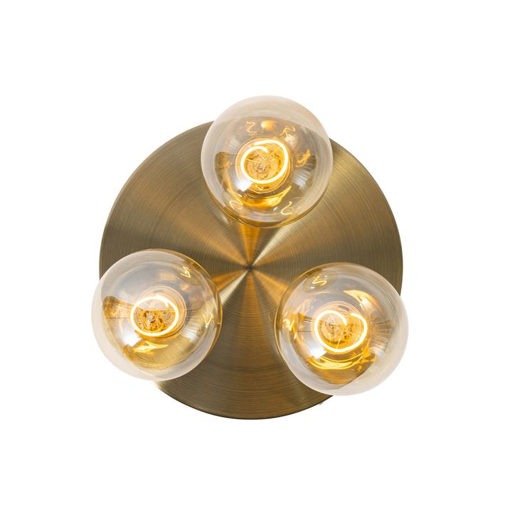 Smarte Deckenleuchte Bronze Rund inkl. 3 Wifi G95 - Facil