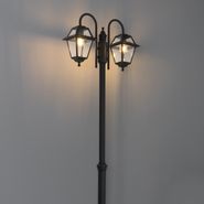 Lanterne-d'extérieur-classique-noire-235-cm-2-lumières-IP44---Berta