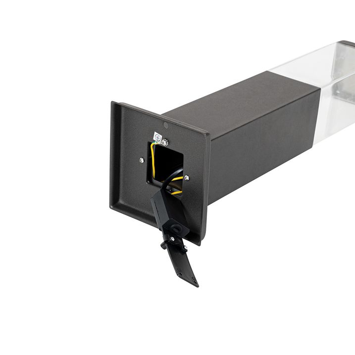 Slimme buitenpaallamp donkergrijs met smoke 45 cm incl. WiFi P45 - Malios