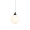 Moderne hanglamp zwart met wit glas voor railsysteem 1-fase - Slimline Eira