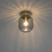 Viedā-griestu-lampa-vara-ar-dūmu-stiklu,-ieskaitot-Wifi-A60---Stiklo