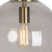 Modern-Pendant-Light-Brass-with-Smoke-Glass-30-cm---Ball