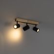 Viedais-griestu-prožektors-melns-ar-koku-3-gaismas-grozāms-un-noliecams,-ieskaitot-Wifi-GU10-50mm---Jeana