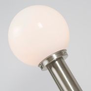 Utendørslampe-stål-rustfritt-stål-50-cm---Sfera-med-jordspyd-og-kabelgjennomføring
