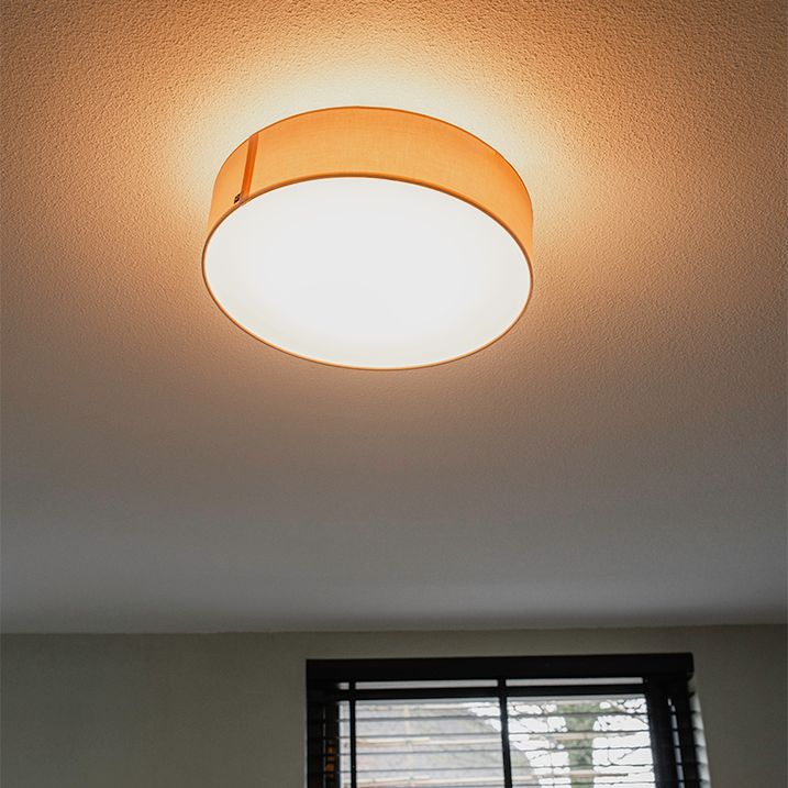 Plafonska lampa roza 40 cm uklj. LED - bubanj LED