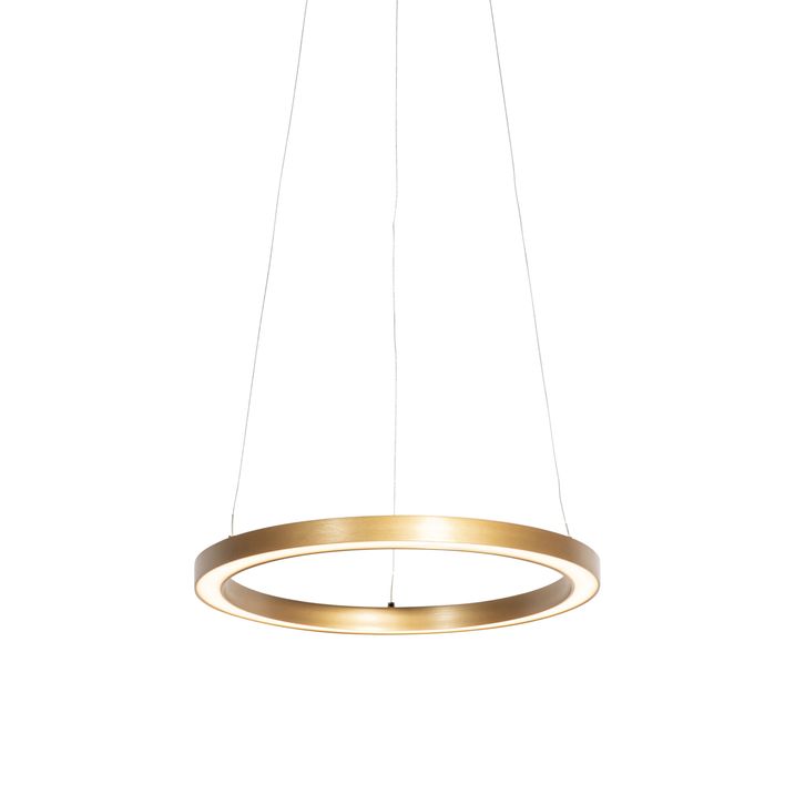 Zlaté závěsné svítidlo 40 cm vč. LED se 3stupňovým stmívačem - Girello