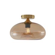 Art-Deco-plafondlamp-messing-met-amber-glas---Busa