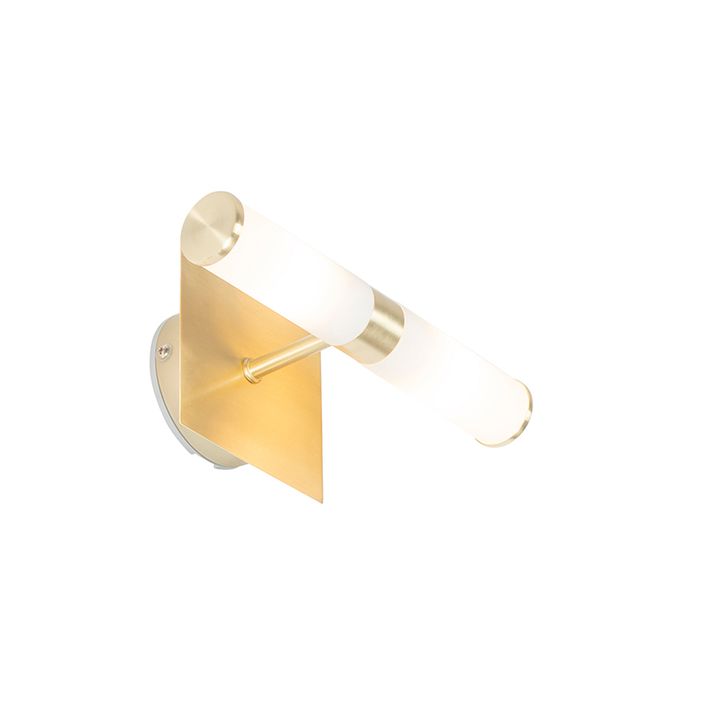 Inteligentna lampa ścienna łazienkowa złota IP44 2-źródła światła z Zigbee G9 - Bath