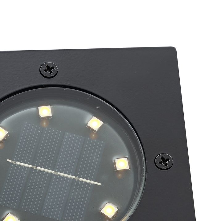 Set mit 6 Erdspieße schwarz quadratisch inkl. LED IP65 Solar - Terry