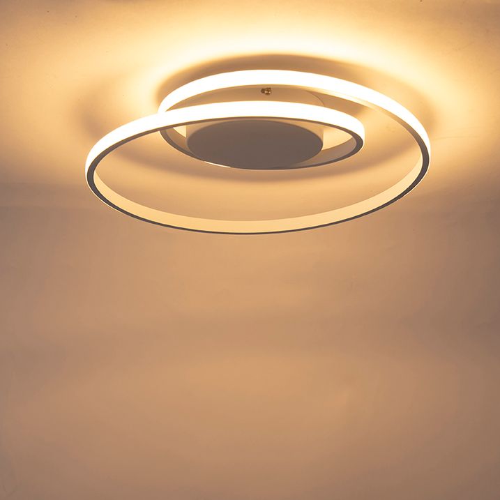 Designové stropní svítidlo bílé vč. LED 3-stupňový stmívač - Krula