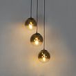 Art-Deco-Pendelleuchte-schwarz-mit-goldfarbenem-Glas-rund-3-flammig---Pallon