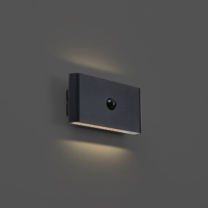 Wandleuchte schwarz 4-Stufen-Sensor magnetisch inkl. LED wiederaufladbar - Batt