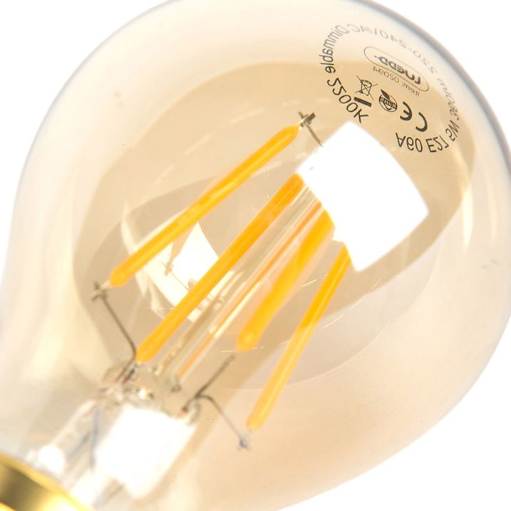 E27 dimbare LED filament lamp A60 goldline 5W 380 lm 2200K