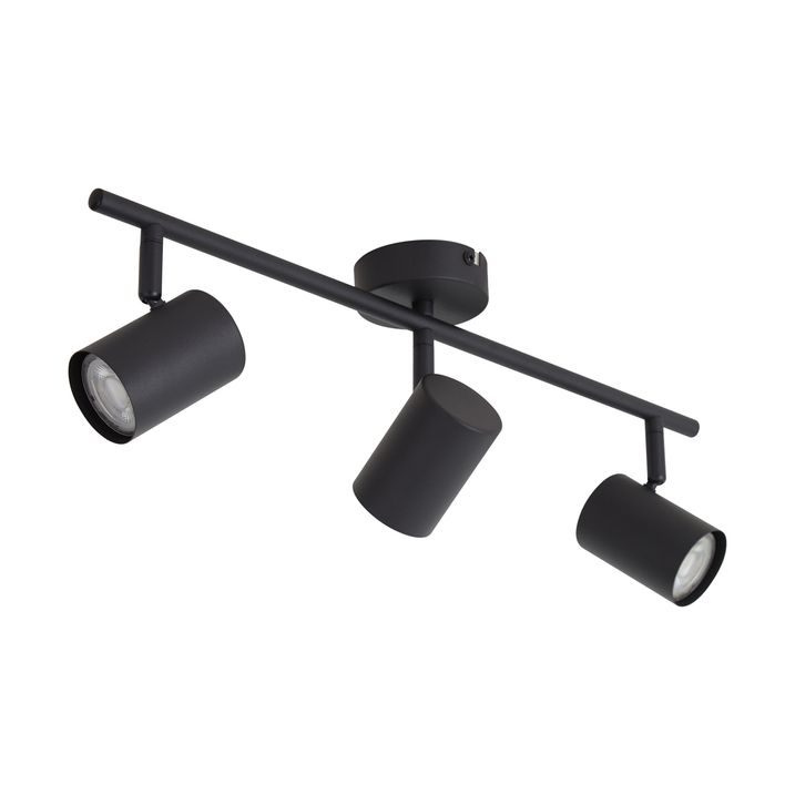 Foco moderno negro orientable de 3 luces - Jeana