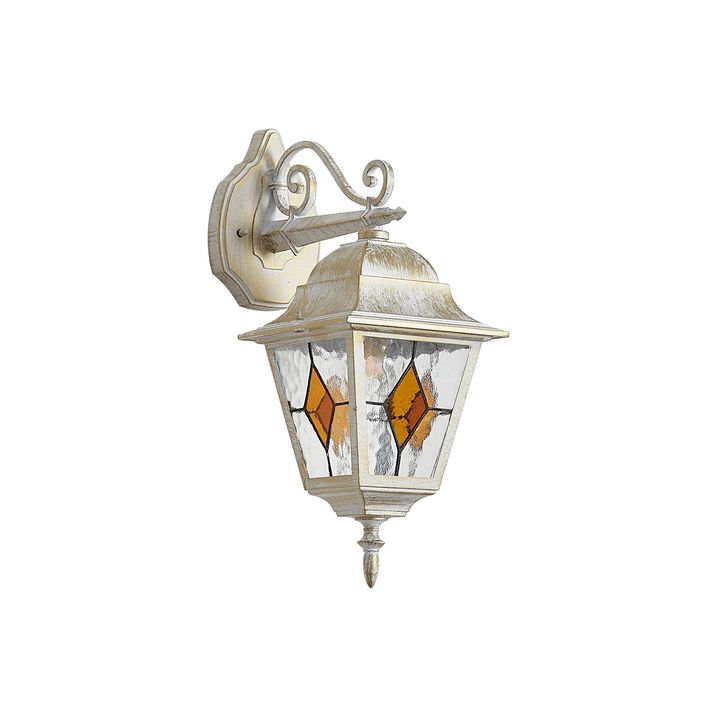 Vintage buiten wandlantaarn beige met antiek goud IP44 - Antigua Down