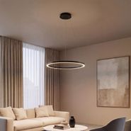 Crna-viseća-lampa-80-cm-uključujući-LED-3-stepeno-prigušivanje---Girello