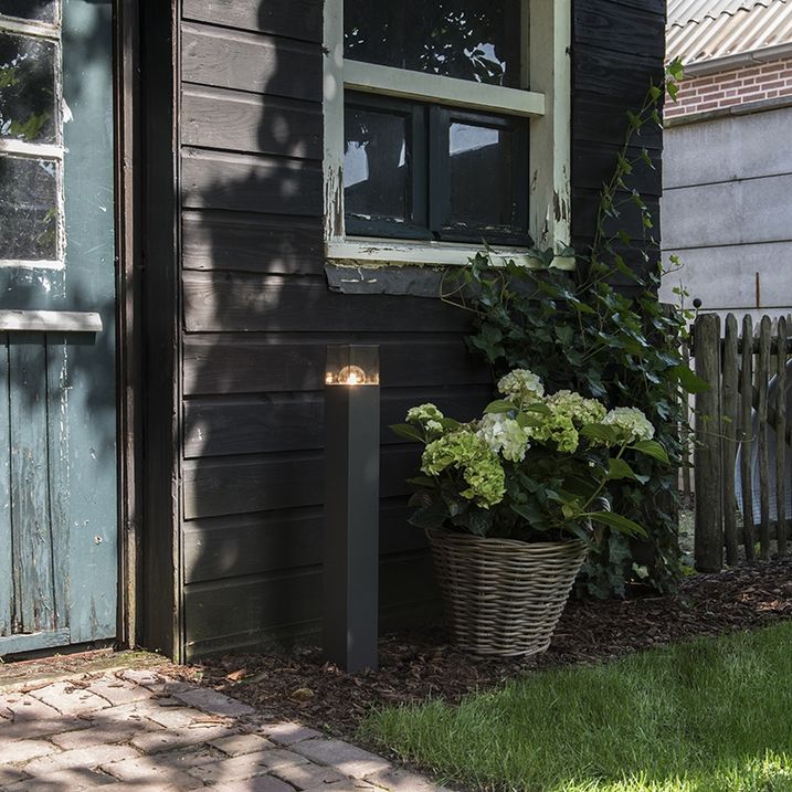 Moderná vonkajšia stojaca lampa 70 cm tmavosivá IP44 - Denmark