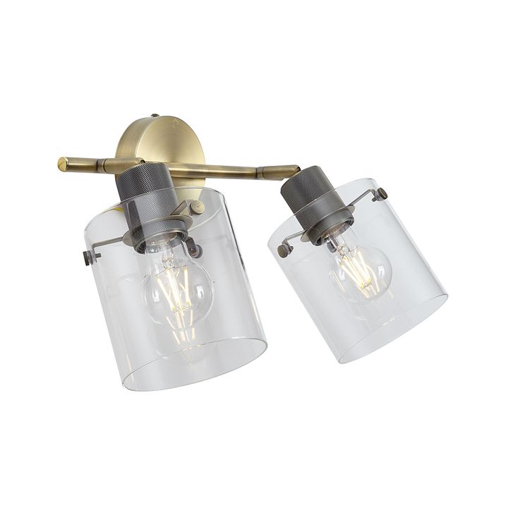 Faretto da soffitto di design bronzo con vetro trasparente 2 luci - Domo