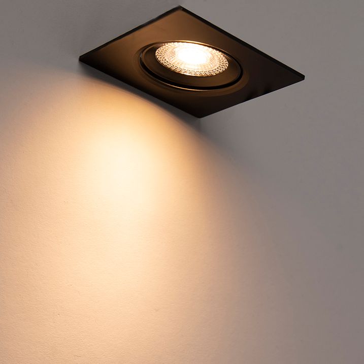 3'lü Set Gömme Spot Lambası Siyah LED Dahil 3 Kademeli Kısma - Miu