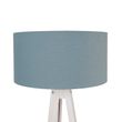 Stojací-lampa-stojan-bílá-s světle-modrým-stínítkem-50-cm---Tripod-Classic