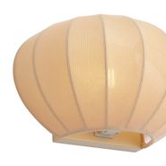 Set-van-2-wandlampen-beige-met-stoffen-kap---Bida