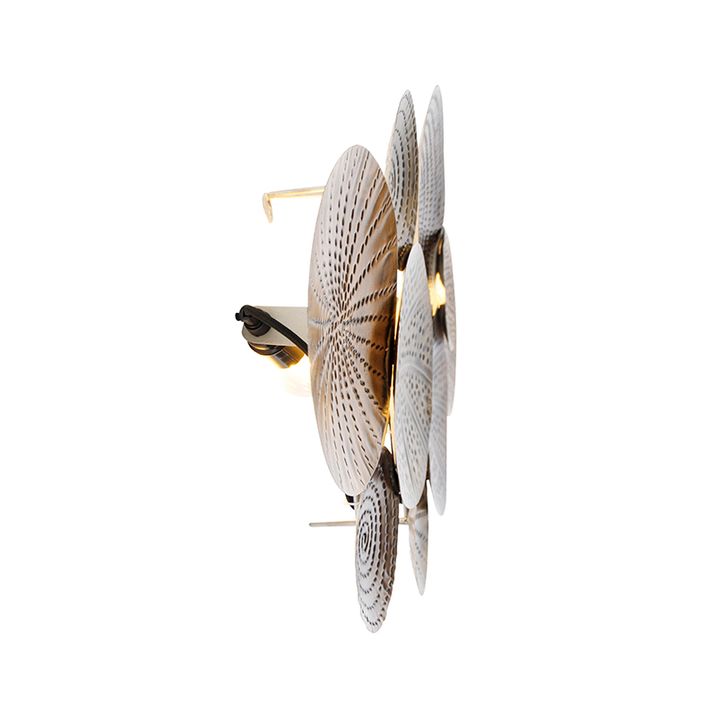 Nástěnná lampa v art deco stylu starožitné zlato 93 cm 2-světlo - Kelly