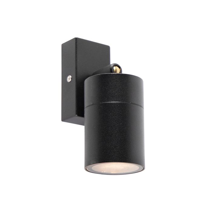 Slimme buiten wandlamp zwart IP44 incl. WiFi GU10 - Solo