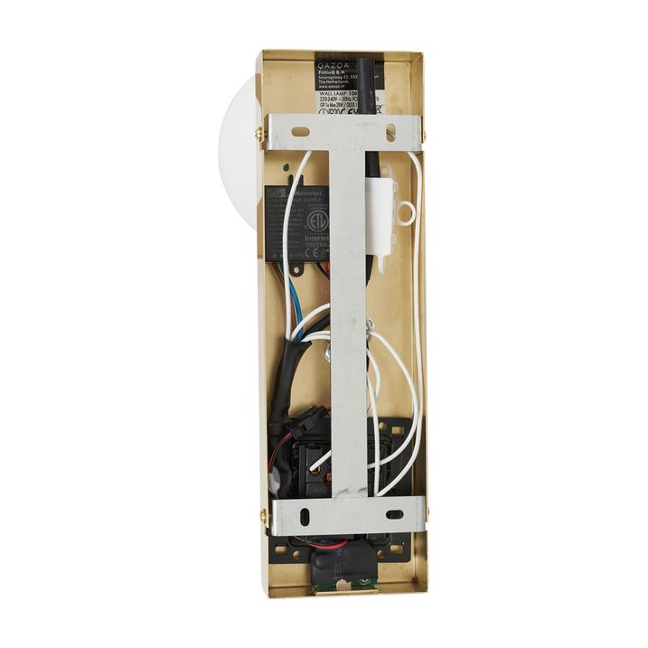 Lampă de perete modernă din alamă cu 2 lumini, reglabilă, cu port USB-C - Lesly
