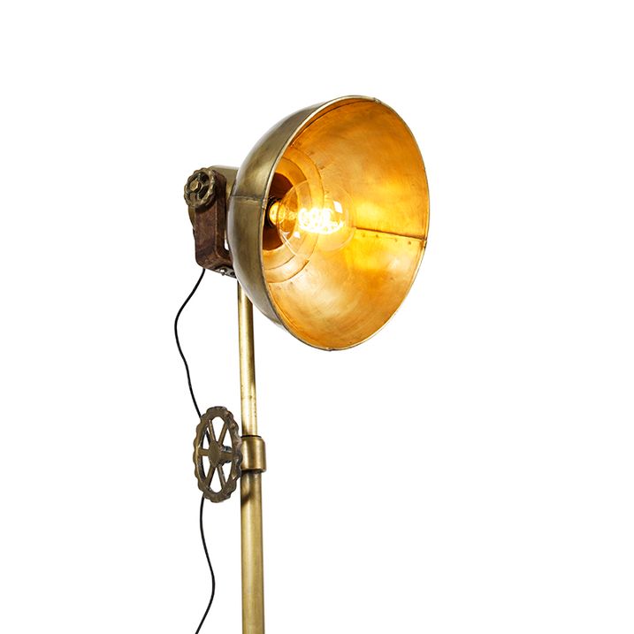 Industrial Tripod Floor Lamp Bronze - Mangoes