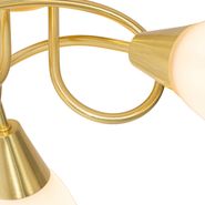 Plafonnier-classique-doré-avec-verre-opale-3-lumières---Inez