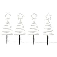 Set-di-4-luci-da-giardino-natalizie-bianche-a-forma-di-albero-di-Natale-con-LED-IP44---Puno