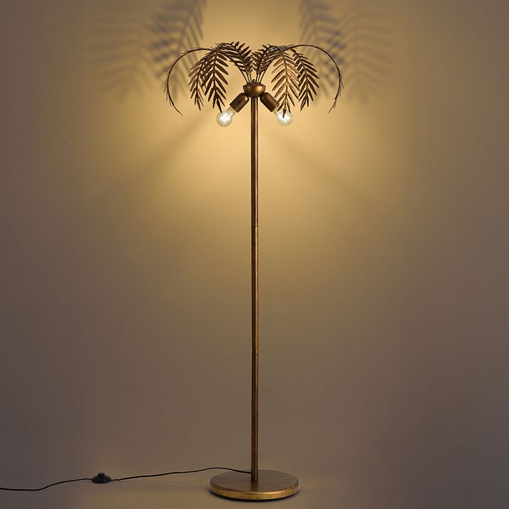 Vintage Stehleuchte gold 156 cm 2-Licht - Botanica