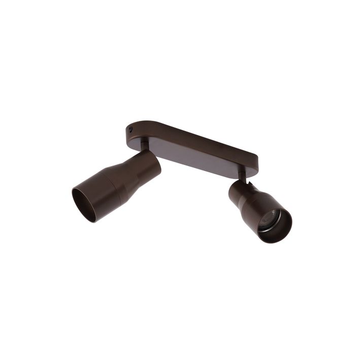 Spot encastré rond bronze foncé GU10 50 mm 2 lumières - Stanley