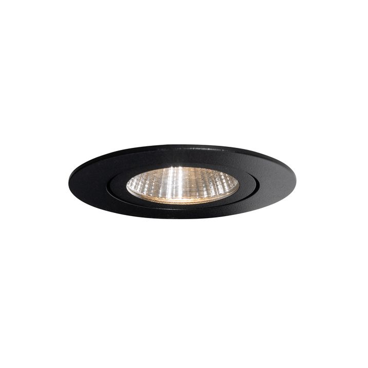 Infälld spotlight svart 6,8 cm inkl. LED 545 lm dimbar IP65 - Gaius