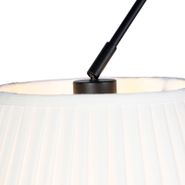 Lampa-wisząca-czarna-z-plisowanymi-abażurami-kremowymi-35-cm-2-światła---Blitz