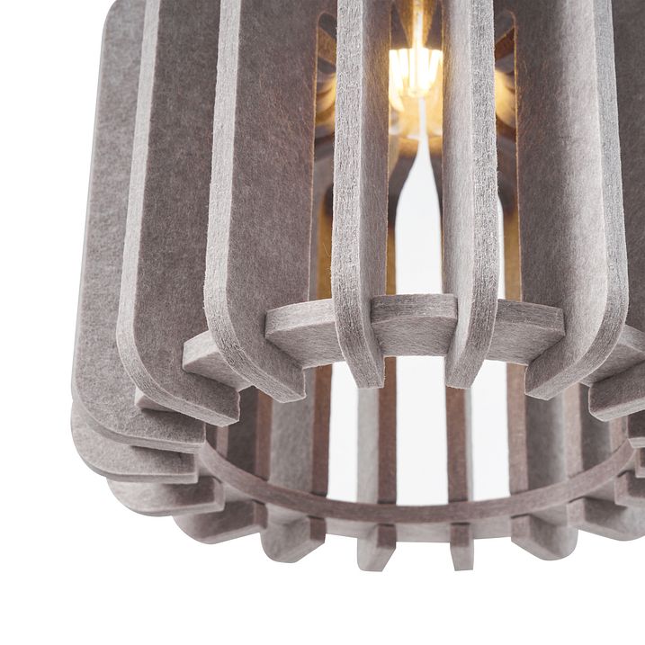 Suspension rétro noire avec 3 lumières taupe - Felt